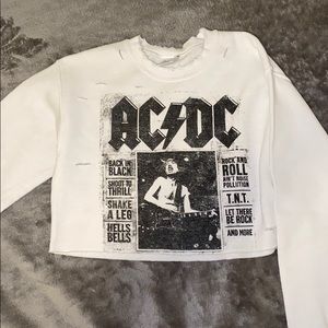 Ac/dc cropped sweater